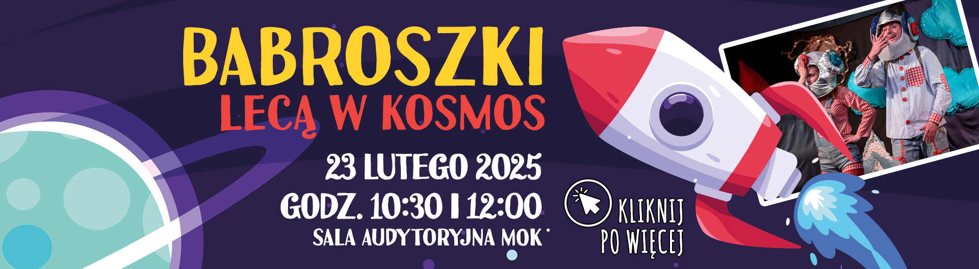 Poranek Teatralny - Babroszki lecą w kosmos - Teatr TRIP